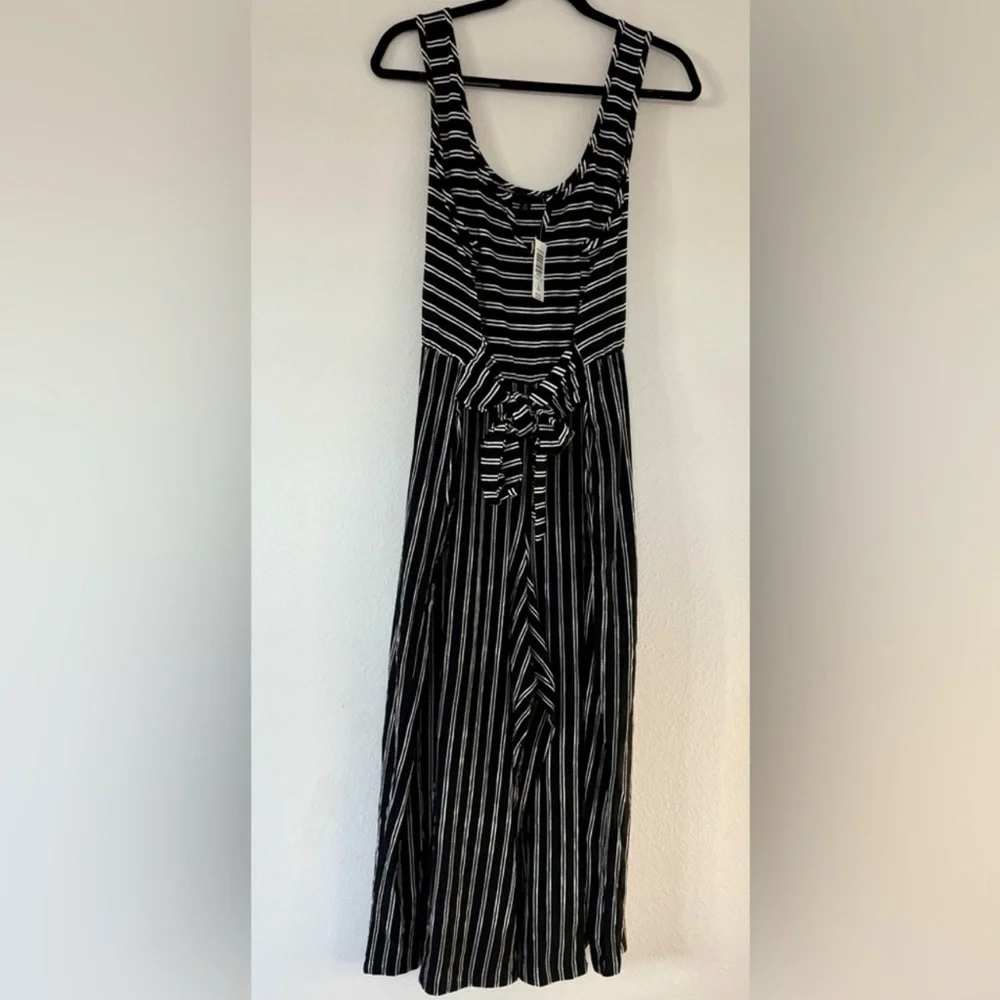 NWT Torrid Black & White Stripe Rib Culotte Jumpsuit Boho Playsuit Wide Leg